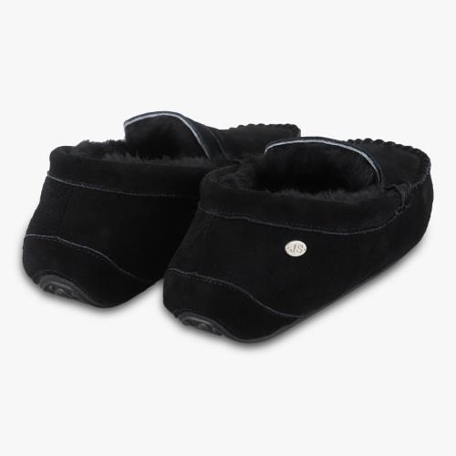 Mens Quentin Sheepskin Slipper  Black Extra Image 5